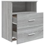 vidaXL Tables de chevet 2 Pièces Sonoma gris 50x32x60 cm