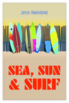 Carte Joyeux Anniversaire - Enveloppe - Mini Posters Format 17x11 5cm - Planches de Surf Sport Glisse Mer Soleil Spot Plage Sable Rétro Vintage - Fabriquée en France
