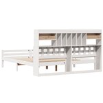 vidaXL Lit bibliothèque sans matelas blanc 180x200 cm bois pin massif