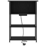 vidaXL Cabinet de chevet Chêne noir 38 x 31 x 61 cm Bois d'ingénierie