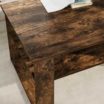vidaXL Table basse Chêne fumé 96 x 54 x 44 cm Bois d'ingénierie
