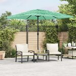 vidaXL Parasol de jardin avec mât en acier vert 248x248x248 cm