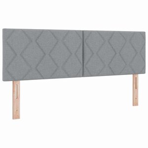 vidaXL Tête de Lit en Tissu Geometric Manuel Gris clair 160 cm tissu