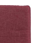 vidaXL Chaises à manger lot de 2 rouge bordeaux tissu