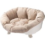 Corbeille chat ou chien sofa Throne 6 avec coussin - Blanc
