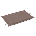vidaXL Chaise longue à bascule avec coussin Bois de teck solide