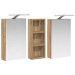 vidaXL Ensemble de Meubles de Salle de Bain 3 Pièces 80 x 10 5 x 50 cm