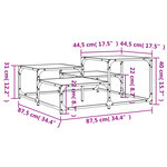 vidaXL Table basse chêne sonoma 87 5x87 5x40 cm bois d'ingénierie