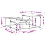 vidaXL Table basse chêne sonoma 87 5x87 5x40 cm bois d'ingénierie