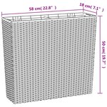 vidaXL Jardinière et intérieur amovible marron 12 /44 L rotin PP