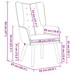 Fauteuil relaxant vidaXL en velours jaune