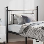 vidaXL Tête de lit métal noir 100 cm
