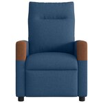 vidaXL Fauteuil inclinable électrique Bleu Tissu