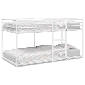 vidaXL Lit superposé sans matelas blanc 75x190 cm acier