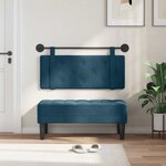 vidaXL Tête de lit suspendue Bleu Velours