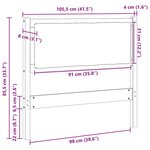 vidaXL Tête de lit Autre Marron 100 cm Bois massif en pin