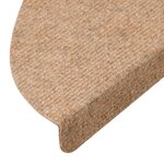vidaXL Tapis d'escalier auto-adhésifs 10 Pièces beige 56x17x3 cm