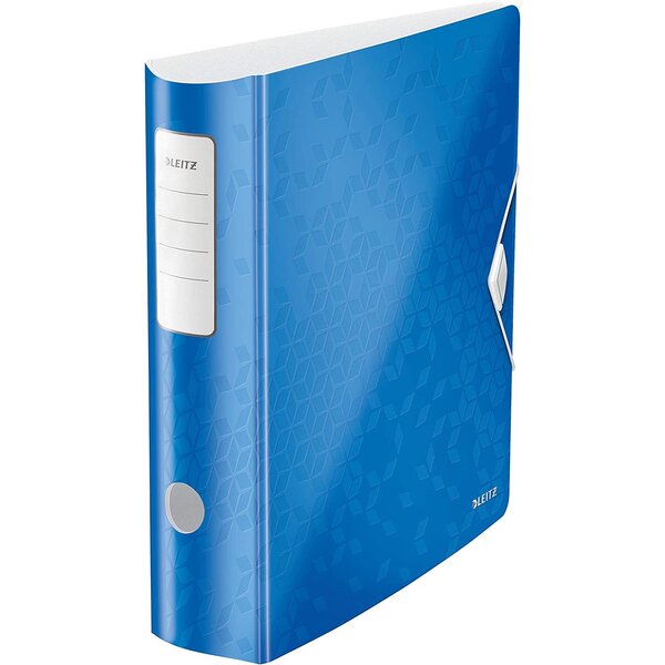 Classeur à levier Active WOW 180 degrés 80 mm Bleu métallisé LEITZ