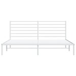 vidaXL Cadre de lit métal sans matelas et tête de lit blanc 183x213 cm