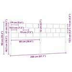 vidaXL Tête de lit de remplacement métal blanc 200 cm