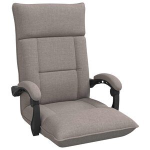 vidaXL Fauteuil de sol ajustable Taupe Tissu