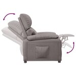 vidaXL Fauteuil inclinable Taupe Tissu