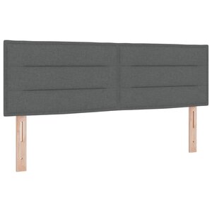 vidaXL Tête de lit avec tête de lit Gris foncé 160 cm Cuir synthétique