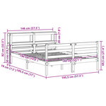 vidaXL Cadre de lit avec tête de lit 140x190 cm bois de pin massif