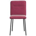 vidaXL Chaises à manger lot de 4 Rouge bordeaux Velours