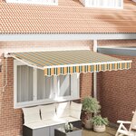 vidaXL Auvent Rétractable Vert et jaune 250x200 cm