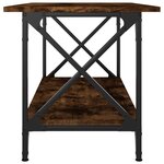 vidaXL Table basse Chêne fumé 80x45x45 cm Bois d'ingénierie et fer