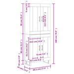vidaXL Buffet haut Chêne sonoma 69 5x34x180 cm Bois d'ingénierie