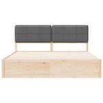 vidaXL Cadre de lit avec tête de lit rembourrée Gris foncé