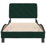 vidaXL Cadre de lit sans matelas vert foncé 80x200 cm velours