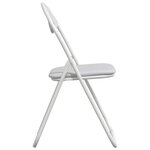 vidaXL Chaise pliante 2 pc Simili cuir Blanc 48 x 43 5 x 81 cm