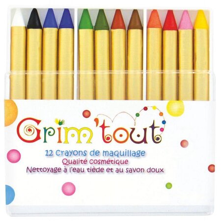 Crayons de maquillage enfant Jumbo 12 pièces - La Poste