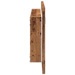 vidaXL Miroir de salle de bain à LED vieux bois bois d'ingénierie