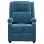 vidaXL Fauteuil inclinable bleu velours