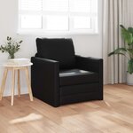 vidaXL Canapé-Lit Noir 74 x 77 x 81 cm Simili cuir