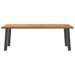 vidaXL Table à manger marron clair bois de chêne massif rectangulaire