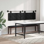 vidaXL Tête de lit suspendue Avec lumière LED Noir Velours