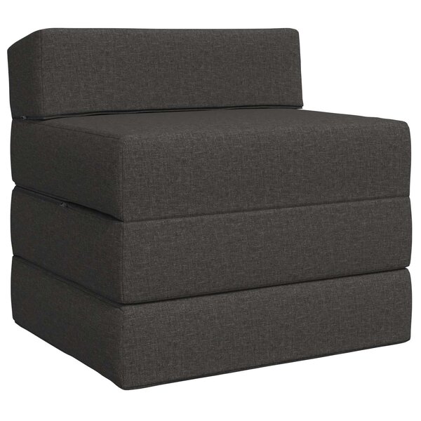 vidaXL Canapé-lit pliable Gris foncé 200 x 70 x 15 cm Tissu