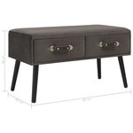 vidaXL Table basse Gris 80x40x46 cm Velours