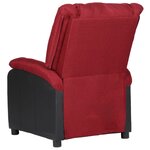 Vidaxl fauteuil inclinable tv rouge bordeaux similicuir et tissu