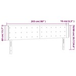 vidaXL Tête de lit à LED Vert foncé 203x16x78/88 cm Velours