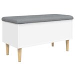 vidaXL Banc de rangement blanc 82x42x46 cm bois d'ingénierie