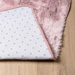 vidaXL Tapis Shaggy à poils longs NAVARRA rose poudré 200x200 cm