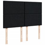 vidaXL Sommier à lattes de lit avec matelas Noir 140x190 cm Tissu