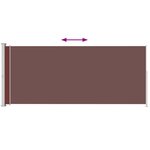 vidaXL Auvent latéral rétractable de patio 200x500 cm Marron