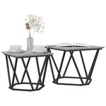 vidaXL Ensemble de tables d'appoint 2 Pièces Gris Sonoma